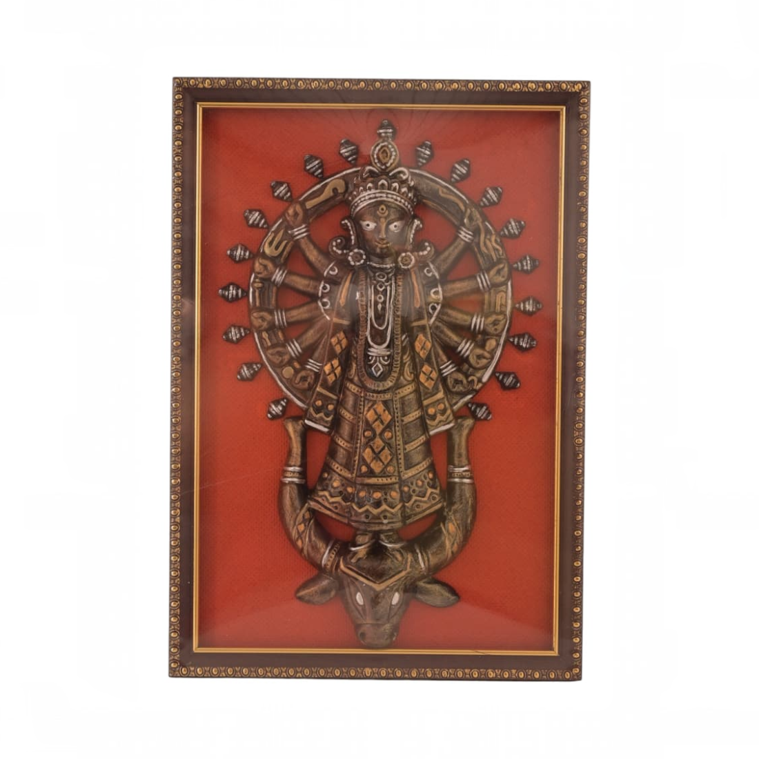 Clay Maa Durga Frame - Handcrafted Indian Art (View 2) | Art Angan