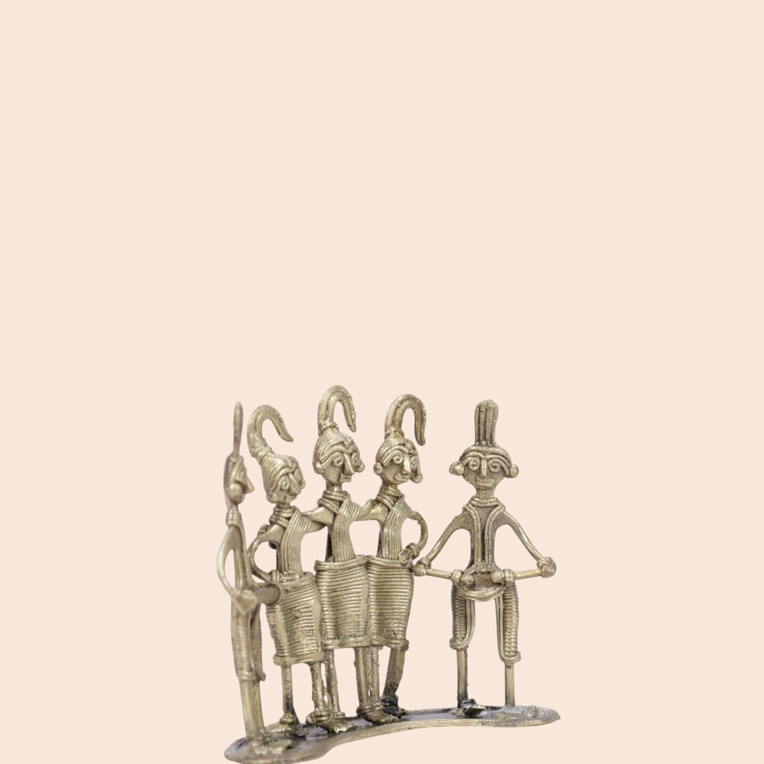 Dokra Tribal Dance set - Handcrafted Indian Art (View 2) | Art Angan