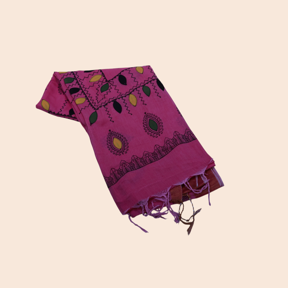 Adorn Yourself with Elegance: The Rangika Aplique Handloom Cotton Saree
