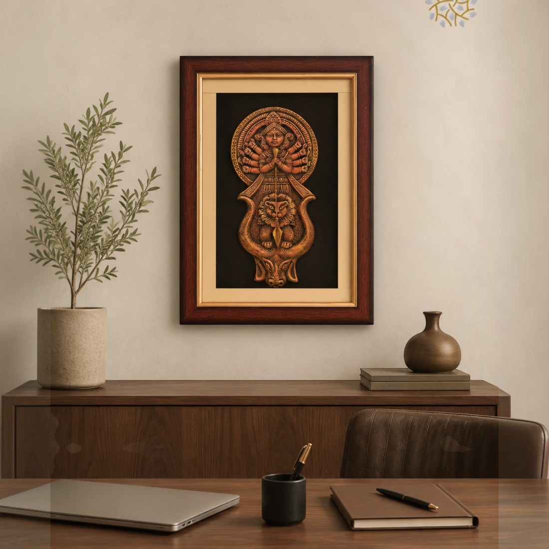 Maa Durga Handloom Clay Idol: A Timeless Work of Art