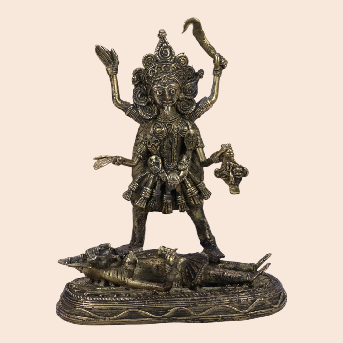Dokra Maa Kali - Handcrafted Indian Art (View 2) | Art Angan