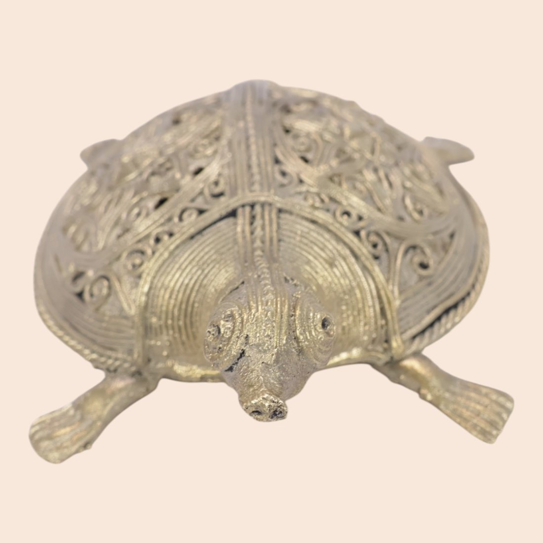 Adorn Your Space with the Dokra Turtle Showpiece - Handcrafted Tribal Art