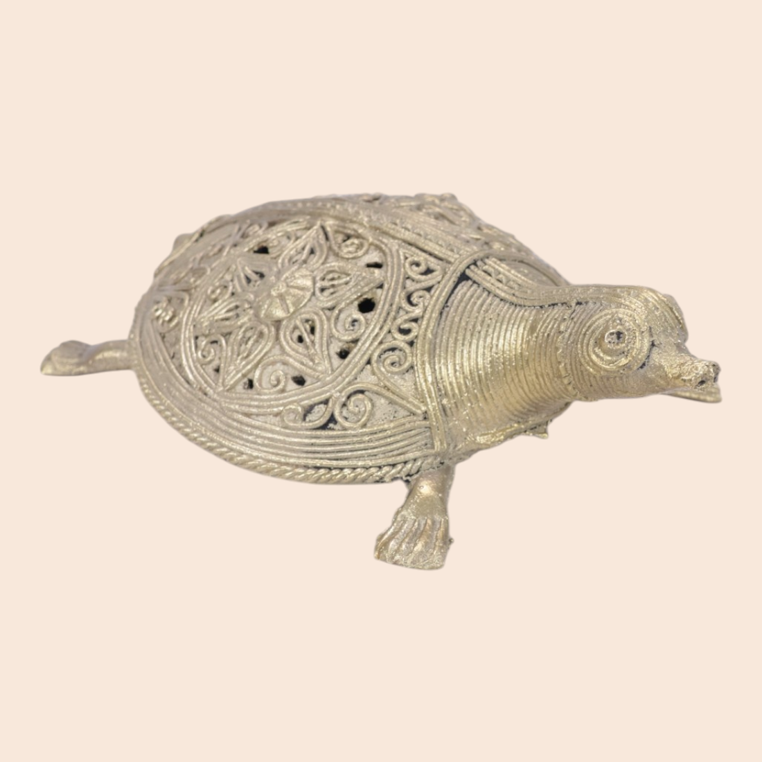Dokra Turtle showpiece - Handcrafted Indian Art (View 3) | Art Angan