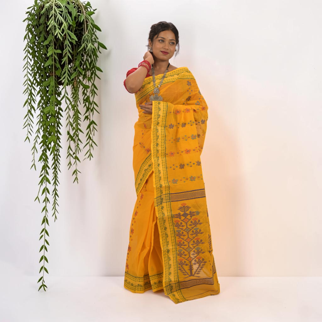 Elevate Your Style with the Kanaklata Jamdani Tangail Cotton Saree