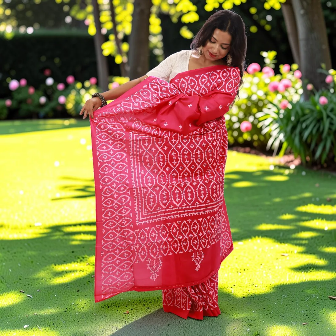 Raktima Heritage Gujarati Stitch Bangalore Silk Saree Thumbnail 6