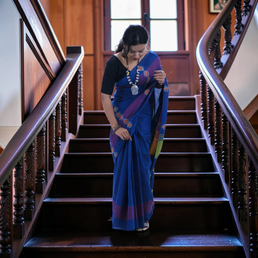 Neelanjali Classic Hand Khesh Cotton Saree Thumbnail 3