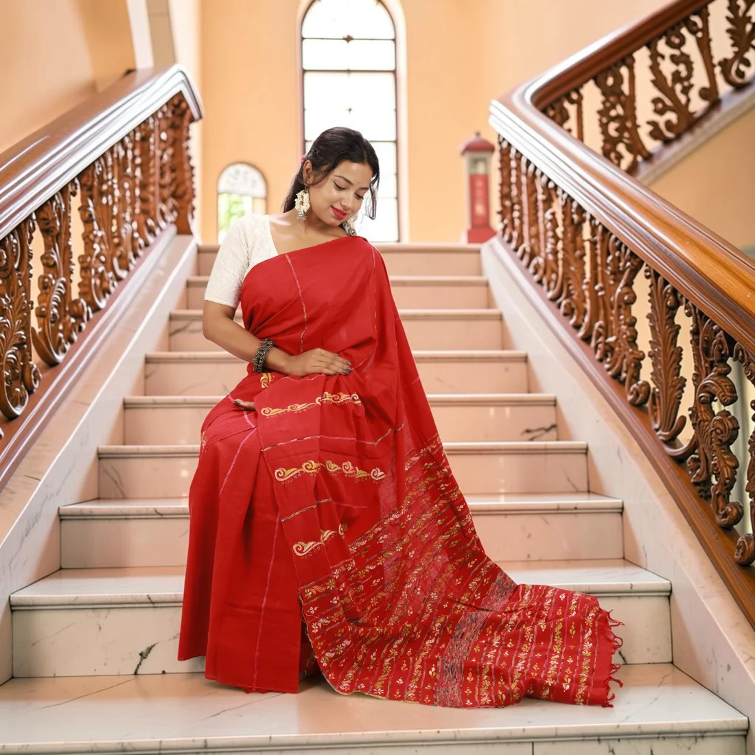 Rangriti Artisan Hand Khesh Cotton Saree Thumbnail 6