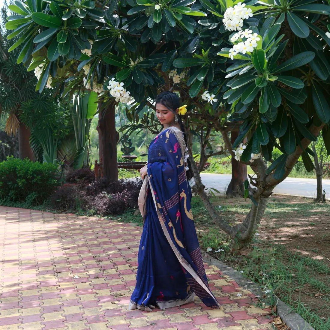 Neelayan Classic Khadi Cotton Saree Thumbnail 3