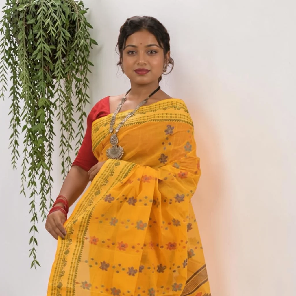 Kanaklata Jamdani Tangail Cotton Saree Thumbnail 2