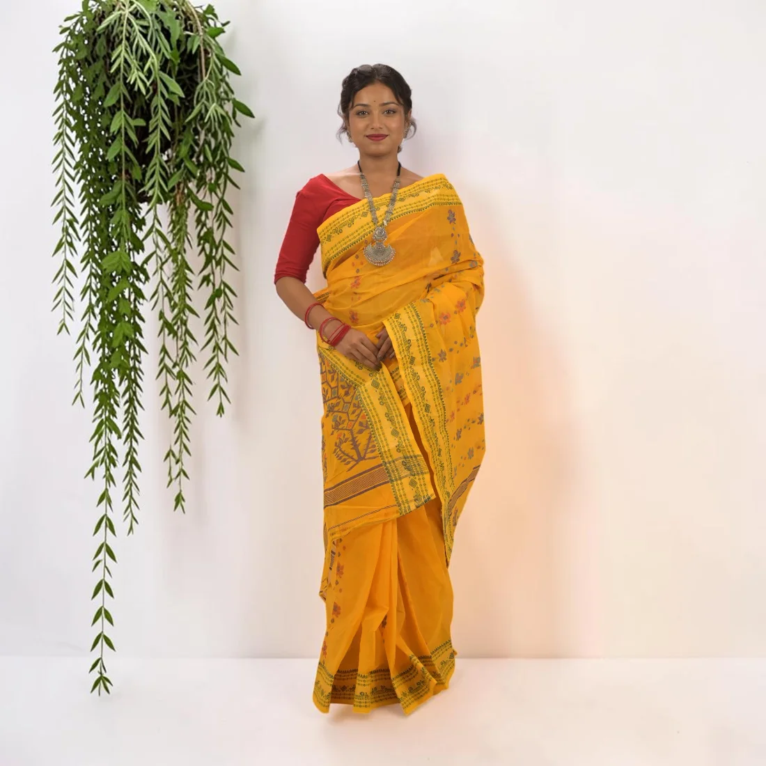 Kanaklata Jamdani Tangail Cotton Saree Thumbnail 3