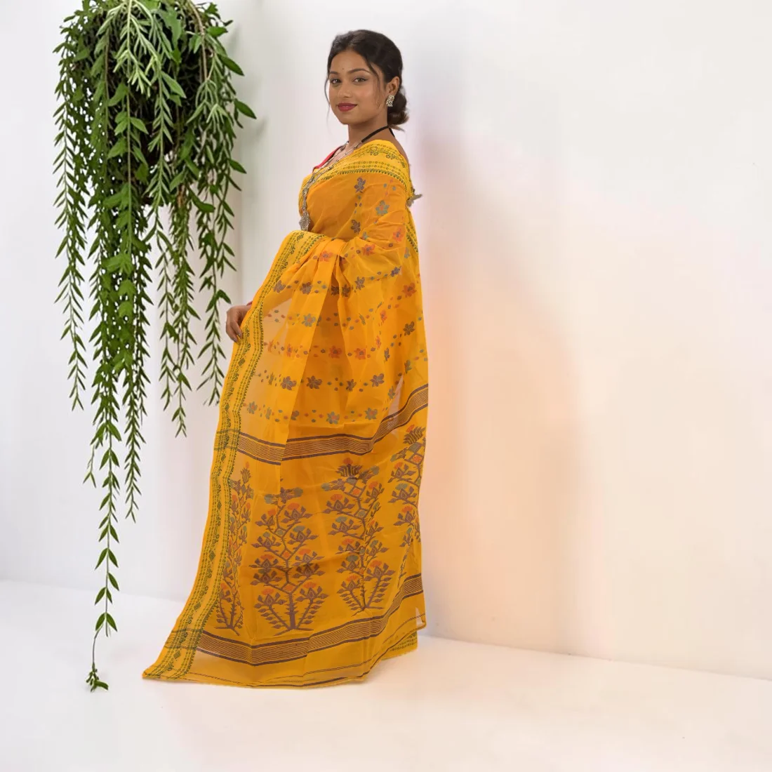 Kanaklata Jamdani Tangail Cotton Saree Thumbnail 6