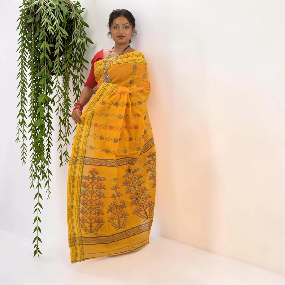 Kanaklata Jamdani Tangail Cotton Saree Thumbnail 5