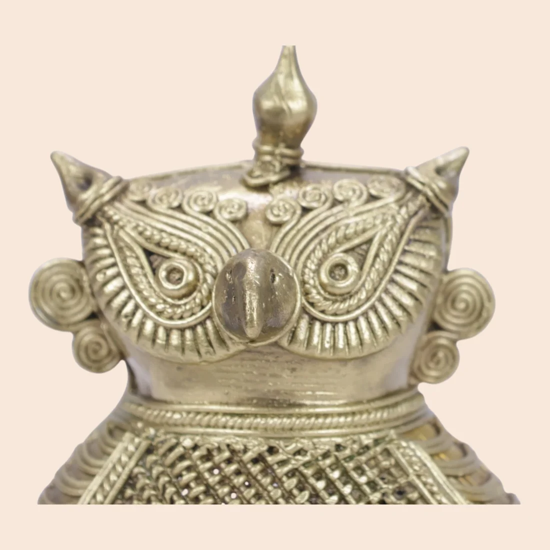 Handcrafted Dokra Owl Figurine – Traditional Brass Home Décor Thumbnail 5