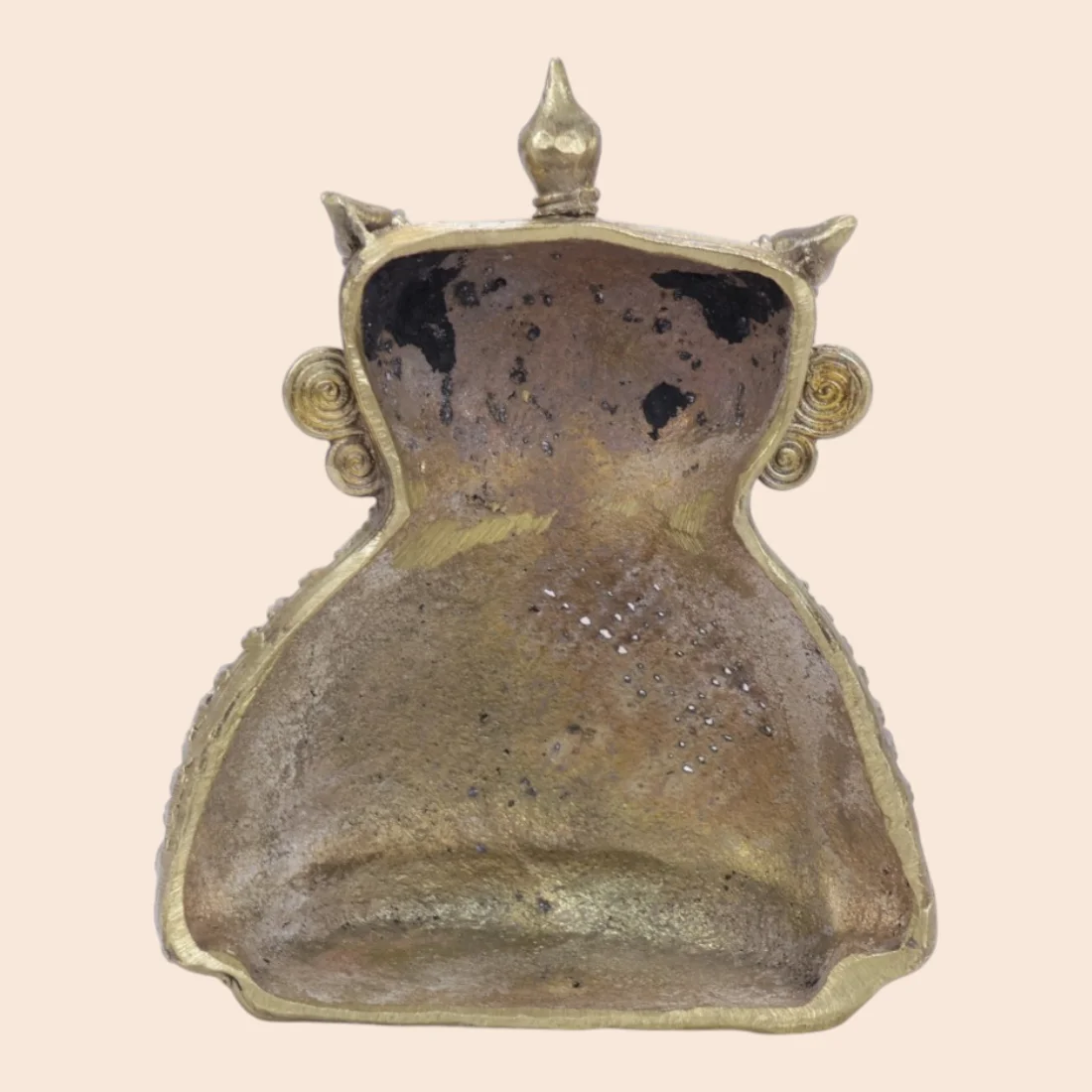 Handcrafted Dokra Owl Figurine – Traditional Brass Home Décor Thumbnail 4