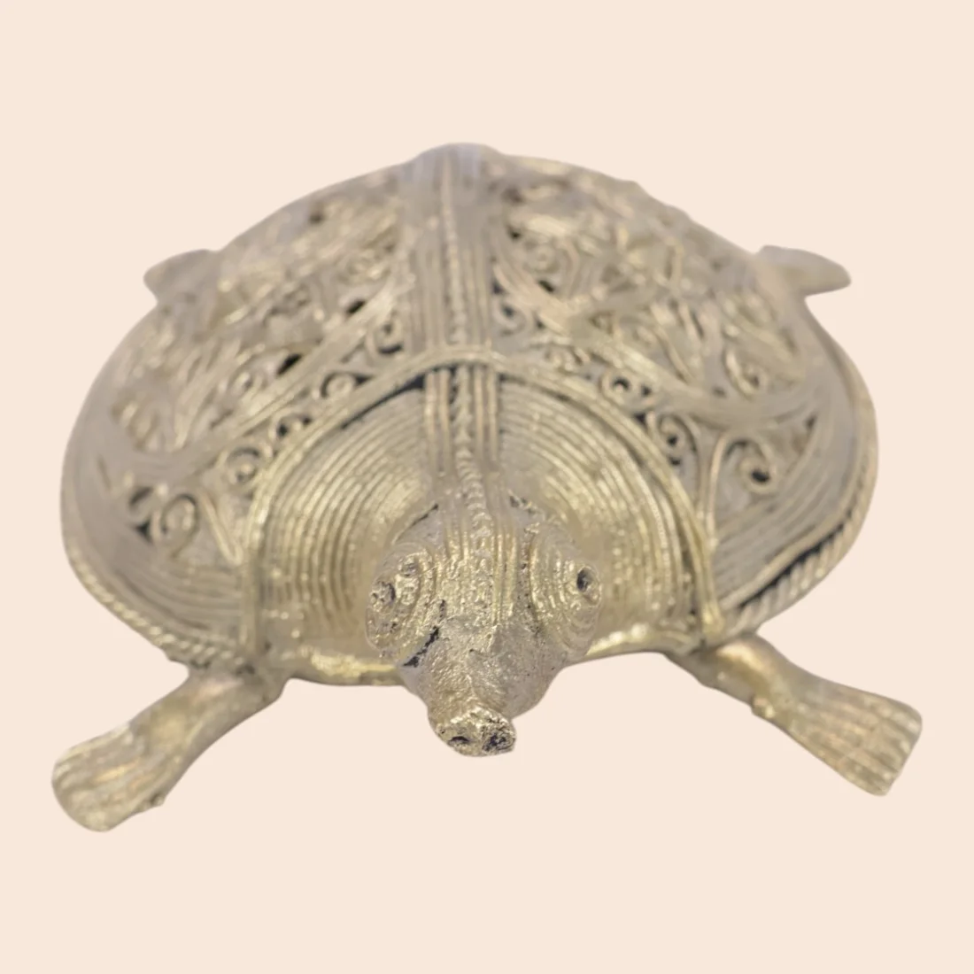 Handcrafted Dokra Turtle Figurine – Traditional Brass Home Décor - Dokra Collection | Art Angan