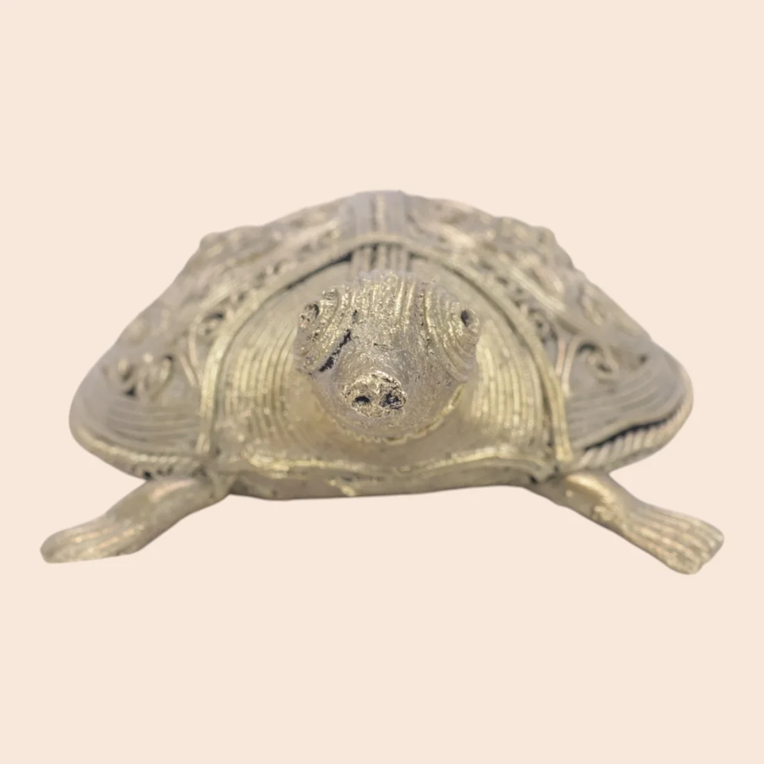 Handcrafted Dokra Turtle Figurine – Traditional Brass Home Décor Thumbnail 5