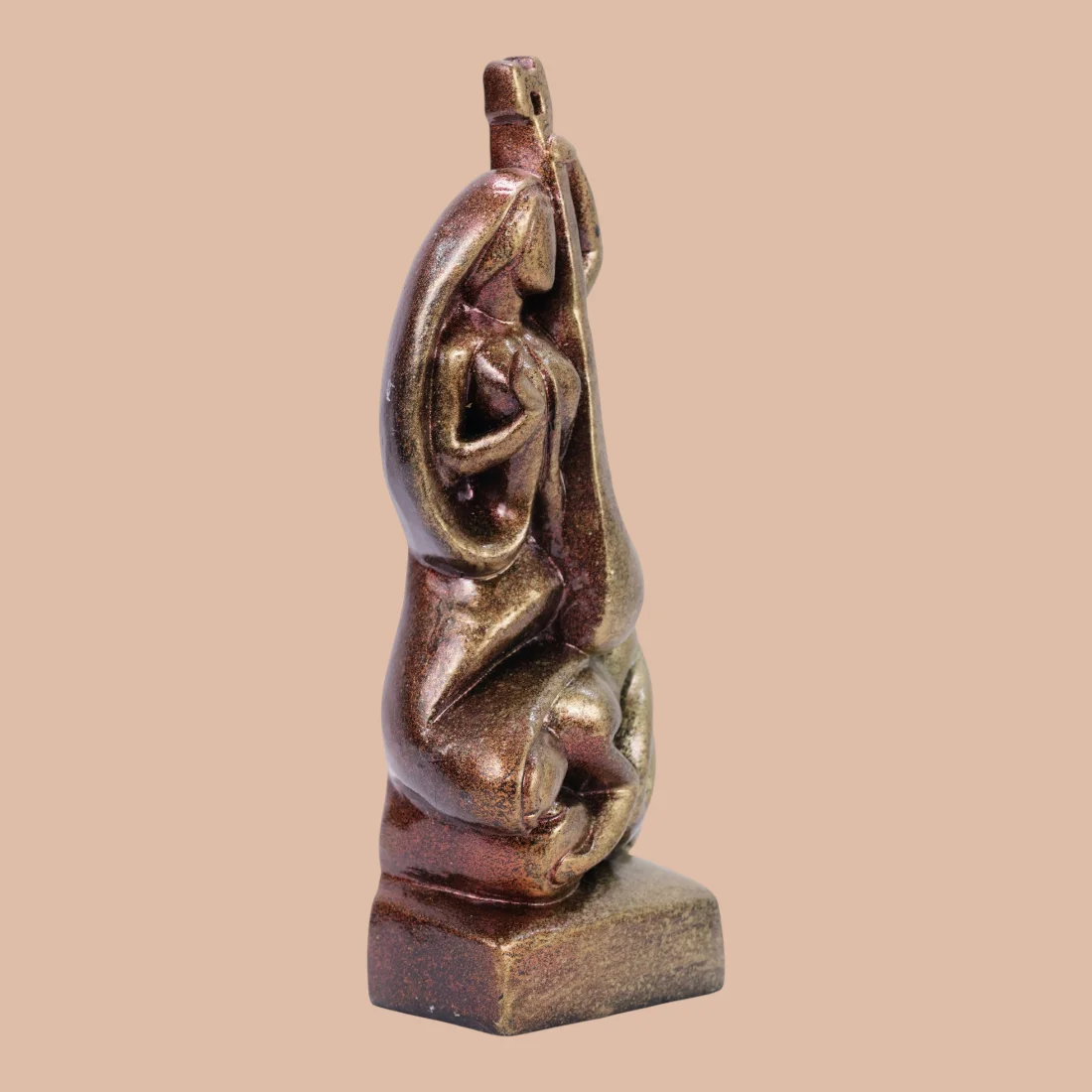 Handcrafted Krishnanagar Clay Seated Woman Figurine – Bengali Decorative Art Thumbnail 4