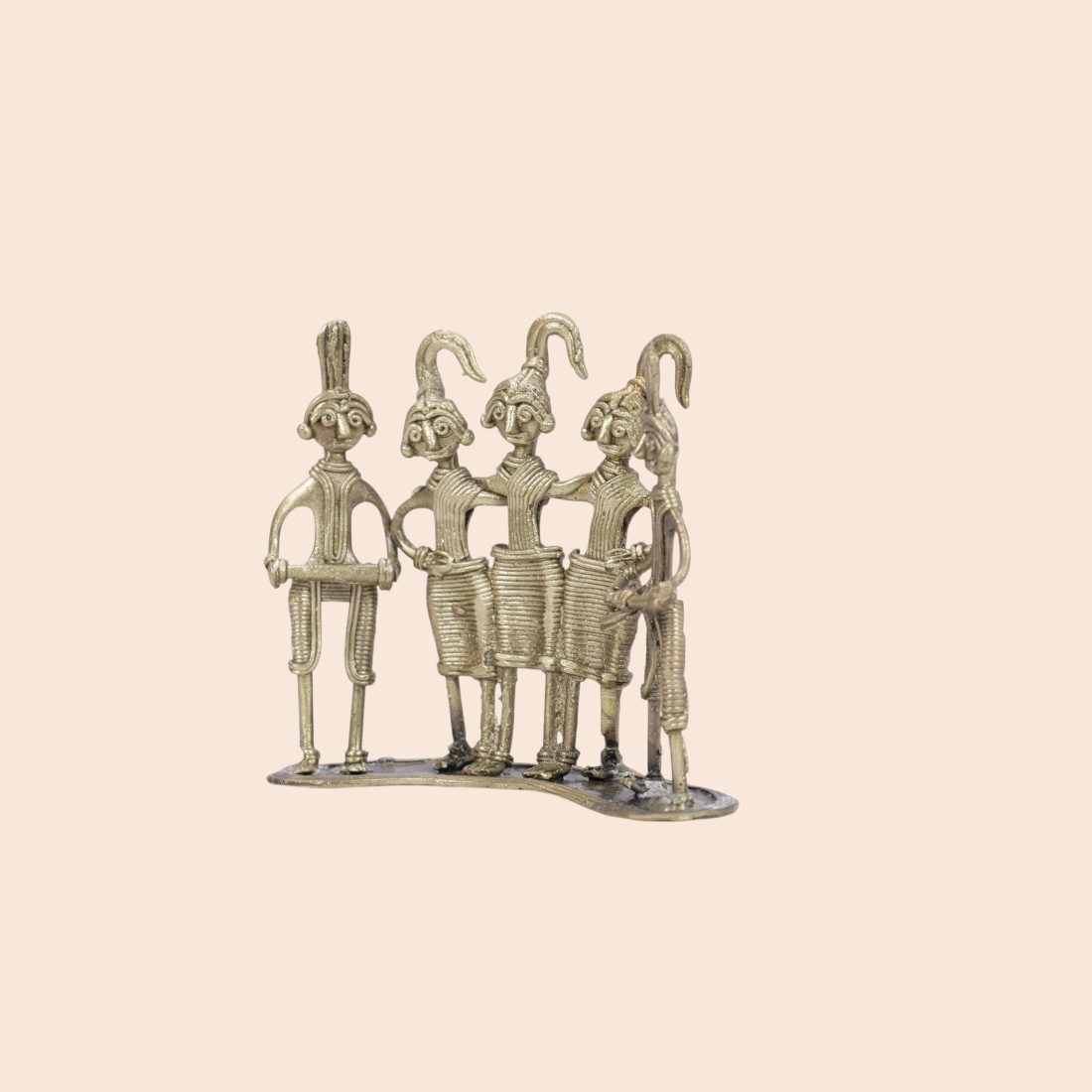 Dokra Tribal Dance set - Handcrafted Indian Art (View 3) | Art Angan
