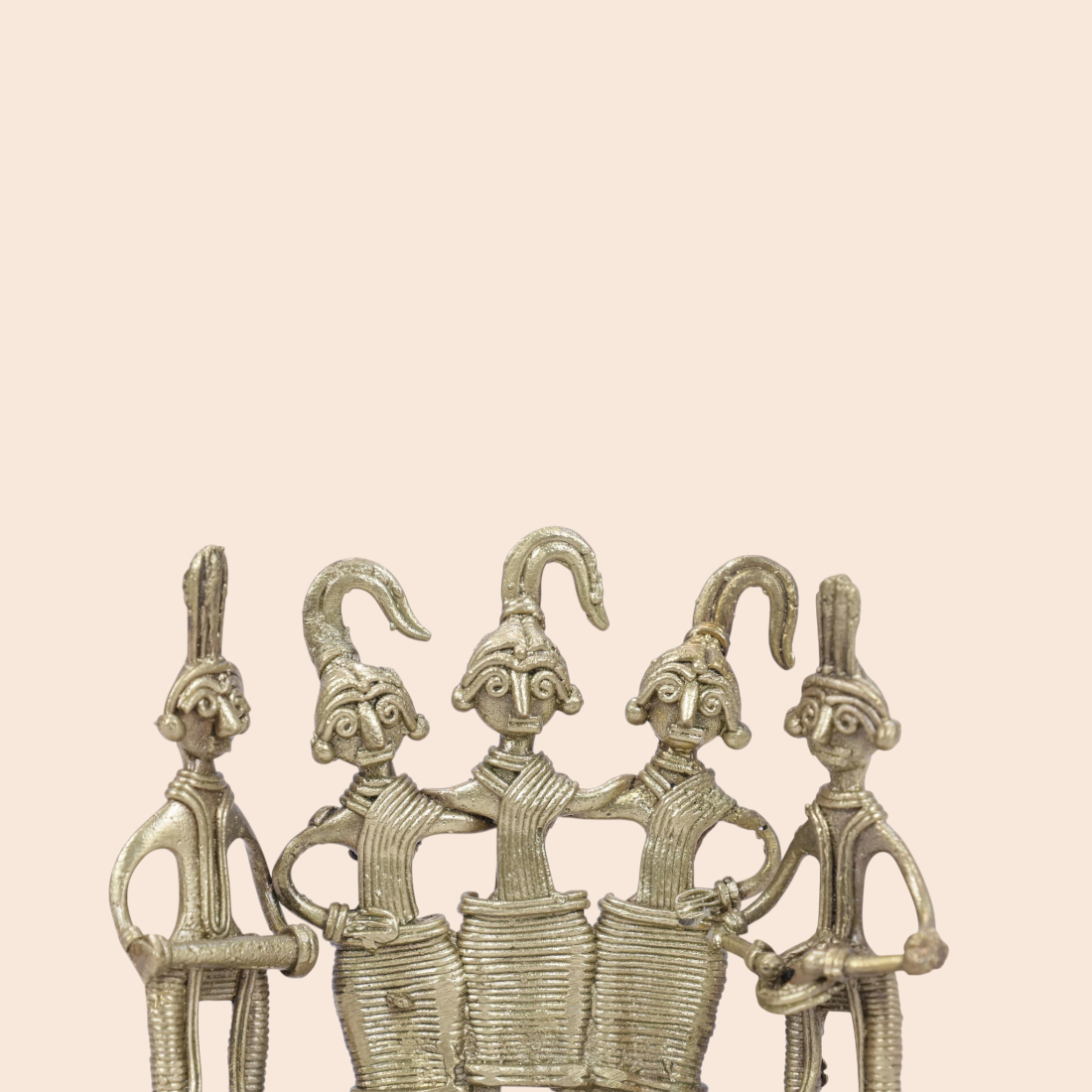 Dokra Tribal Dance set - Handcrafted Indian Art (View 5) | Art Angan