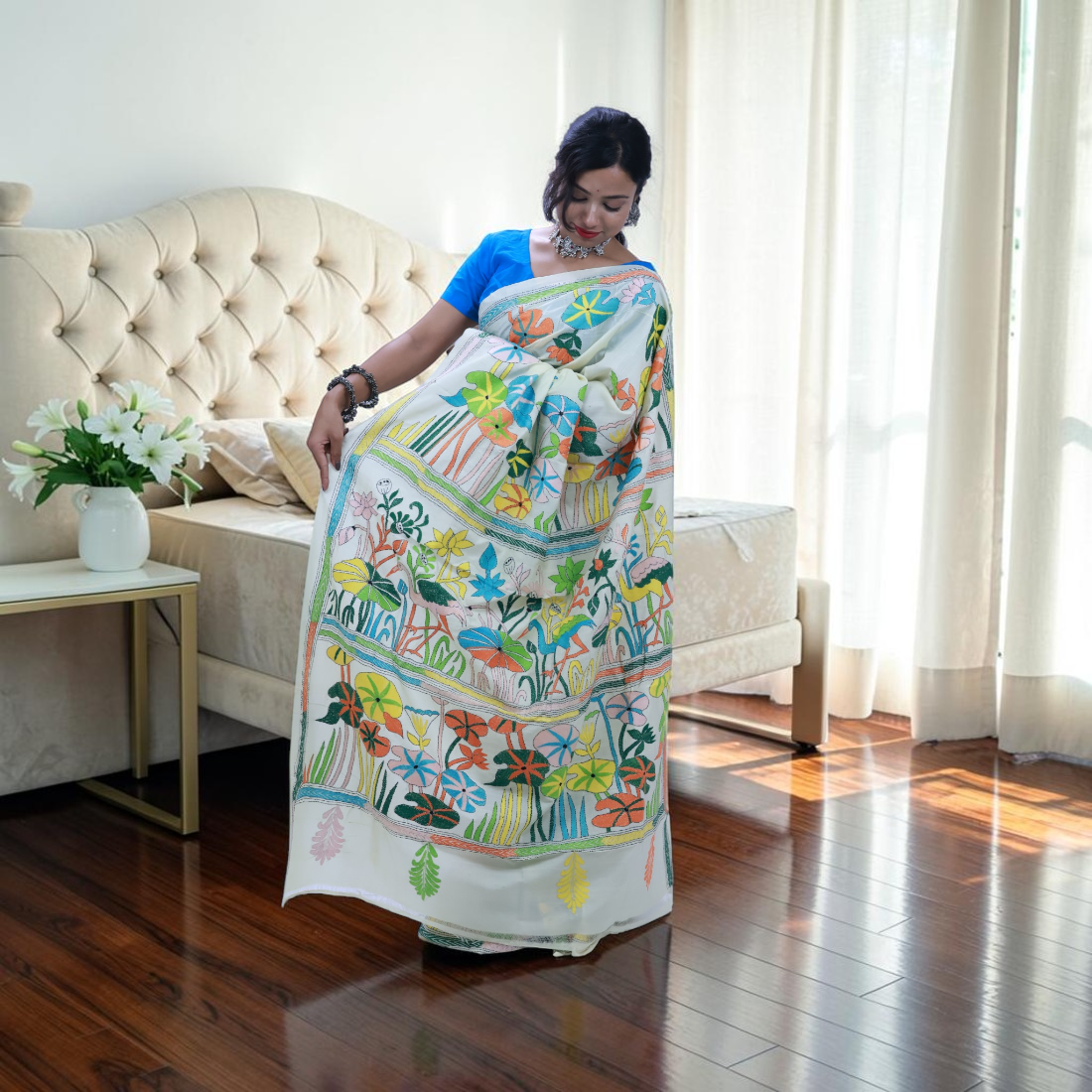 Timeless Elegance: Royale Tasar Katha Silk Saree for the Modern Indian Woman